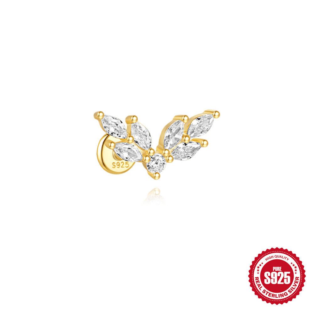 Orecchini a Goccia in Argento Sterling S925 con Design a Spirale Piatta