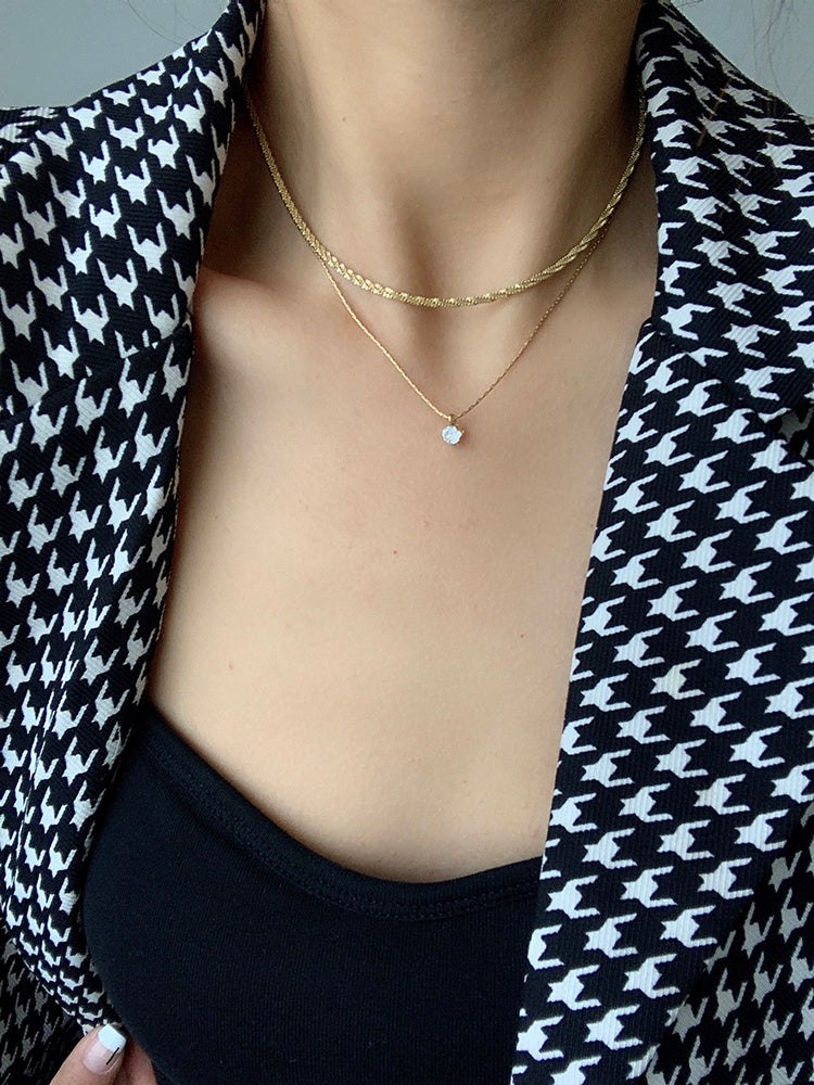 Collana in acciaio al titanio con catena a serpente High Sense