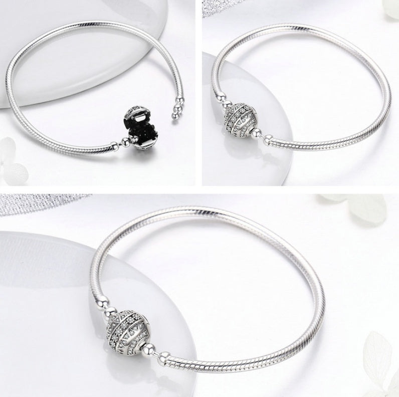 Bracciale elegante in argento sterling S925