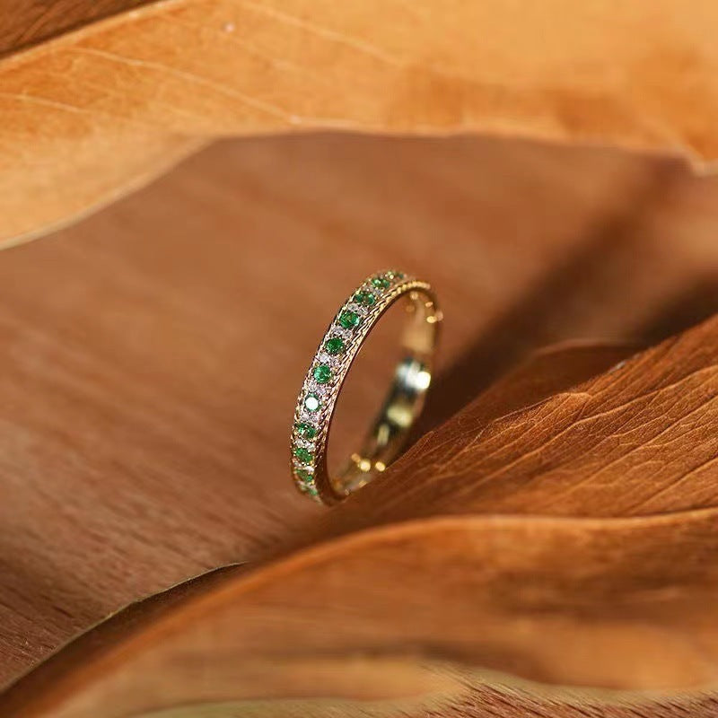Anello da Donna in Zircone Verde