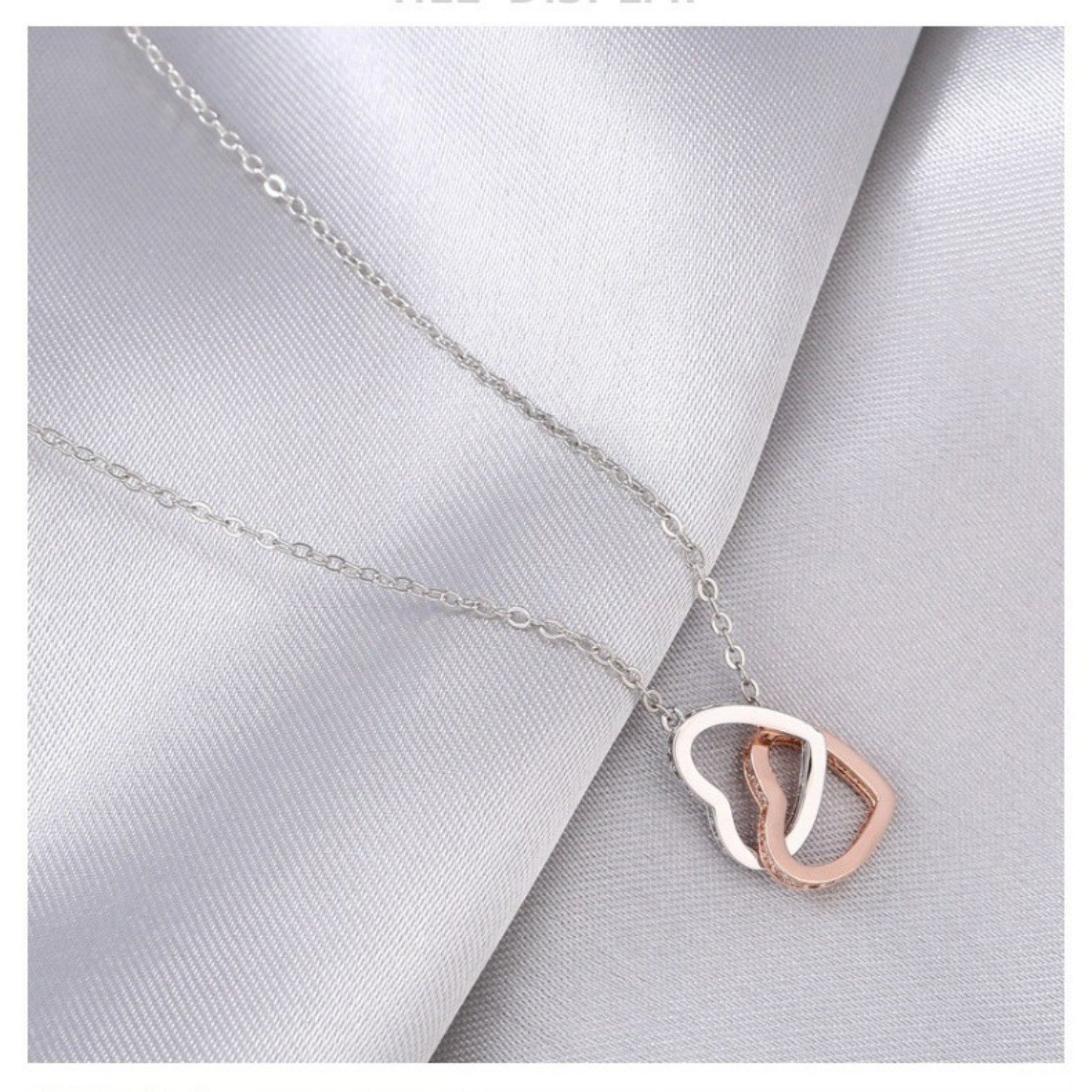 Collana Minimalista ed Elegante con Doppio Anello Separato – Colore Oro Rosa