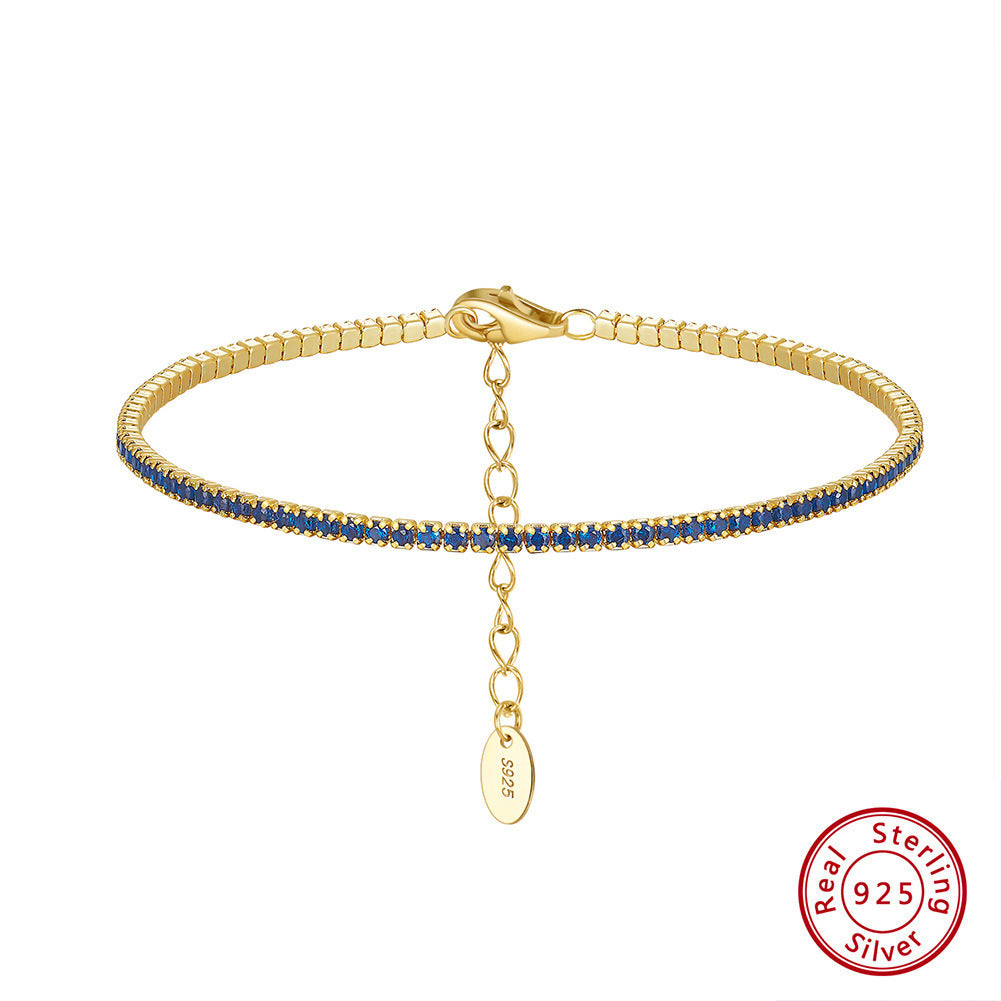 Bracciale Tennis da 15mm in Argento Sterling S925 con Zirconi Colorati