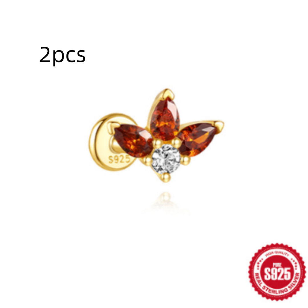 Orecchini a Goccia in Argento Sterling S925 con Design a Spirale Piatta