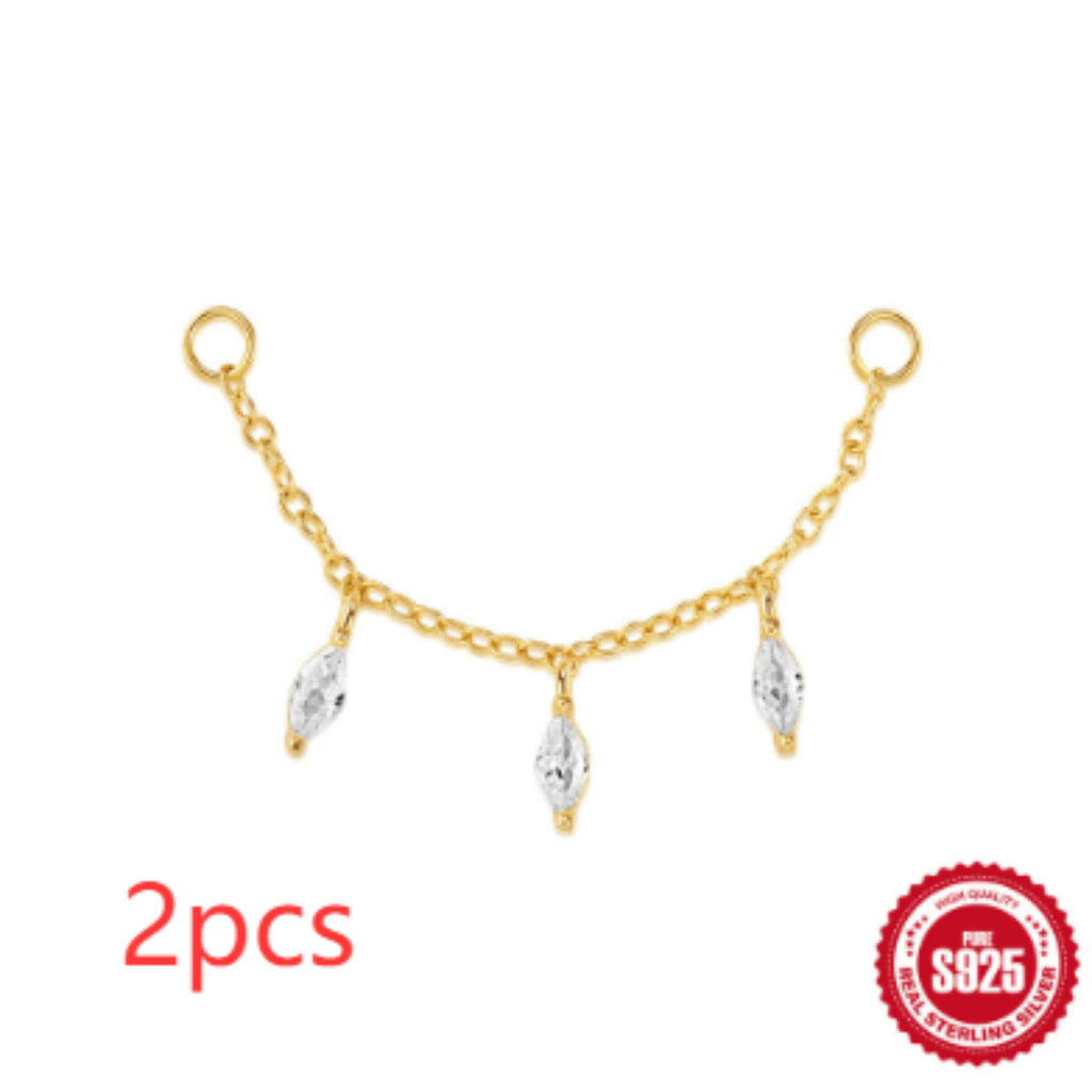 Orecchini a Goccia in Argento Sterling S925 con Design a Spirale Piatta