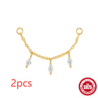 Orecchini a Goccia in Argento Sterling S925 con Design a Spirale Piatta