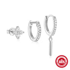 Set da 3 Pezzi in Argento Sterling S925 con Stella a Otto Punte