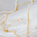 Collana con Piccola Perla Naturale Placcata Oro