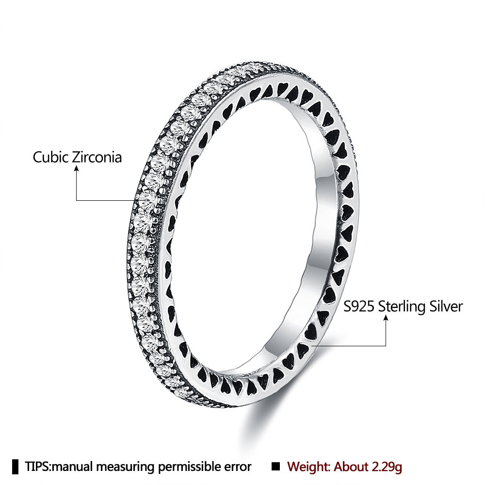 Anello di Diamanti Femminile Anello In Argento 925