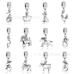 Bracciale Zodiaco Cinese con 12 Ciondoli Fai-da-Te