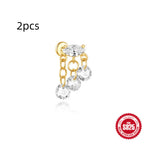 Orecchini a Goccia in Argento Sterling S925 con Design a Spirale Piatta