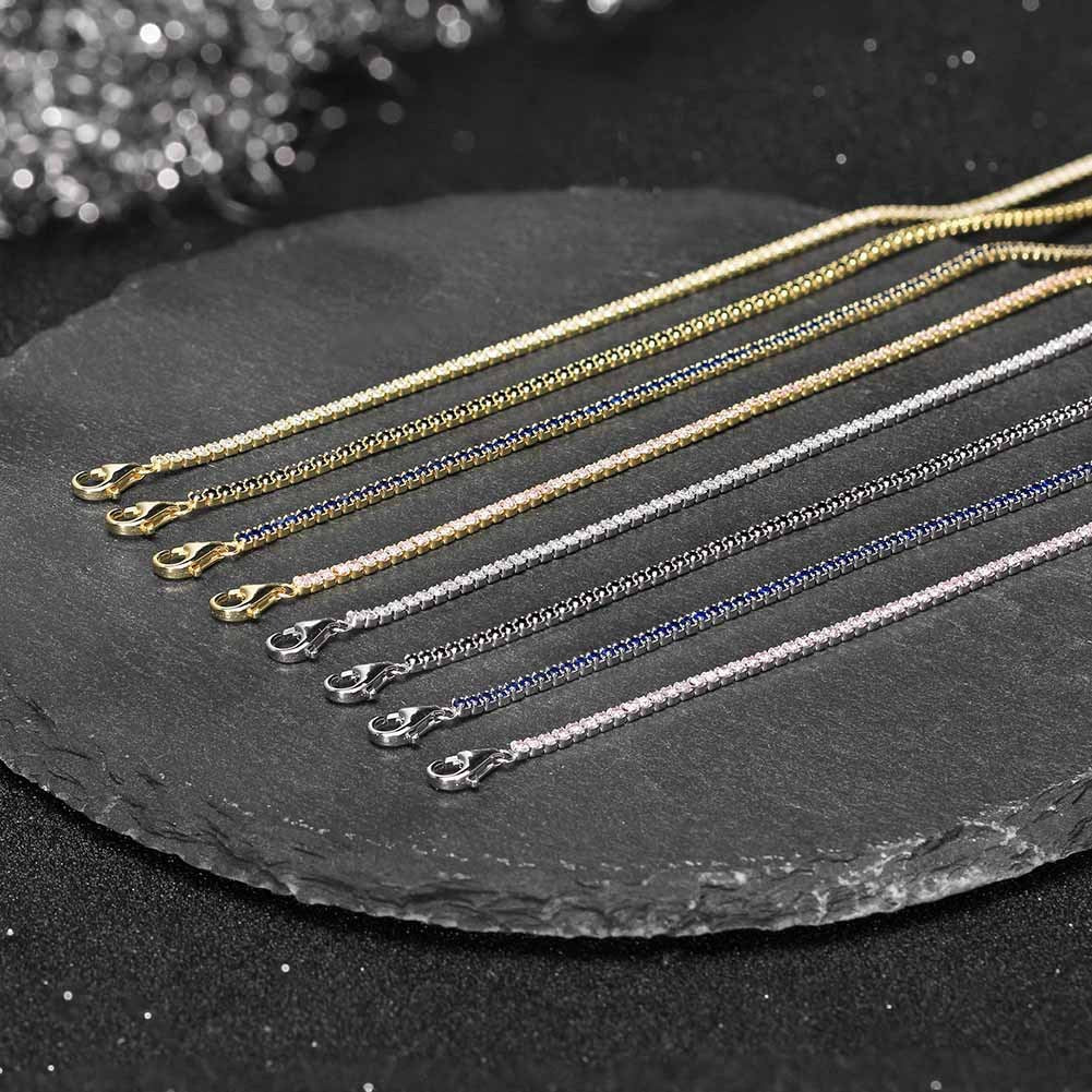 Bracciale Tennis da 15mm in Argento Sterling S925 con Zirconi Colorati