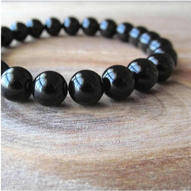 Bracciale in Agata Nero