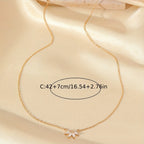 Collana con Foglia in Strass per Donna