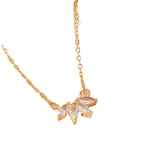 Collana con Foglia in Strass per Donna