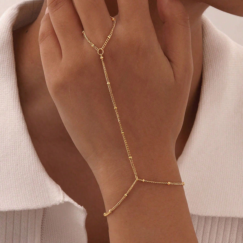 Braccialetto con Perline Rotonde, Stile a Guanto