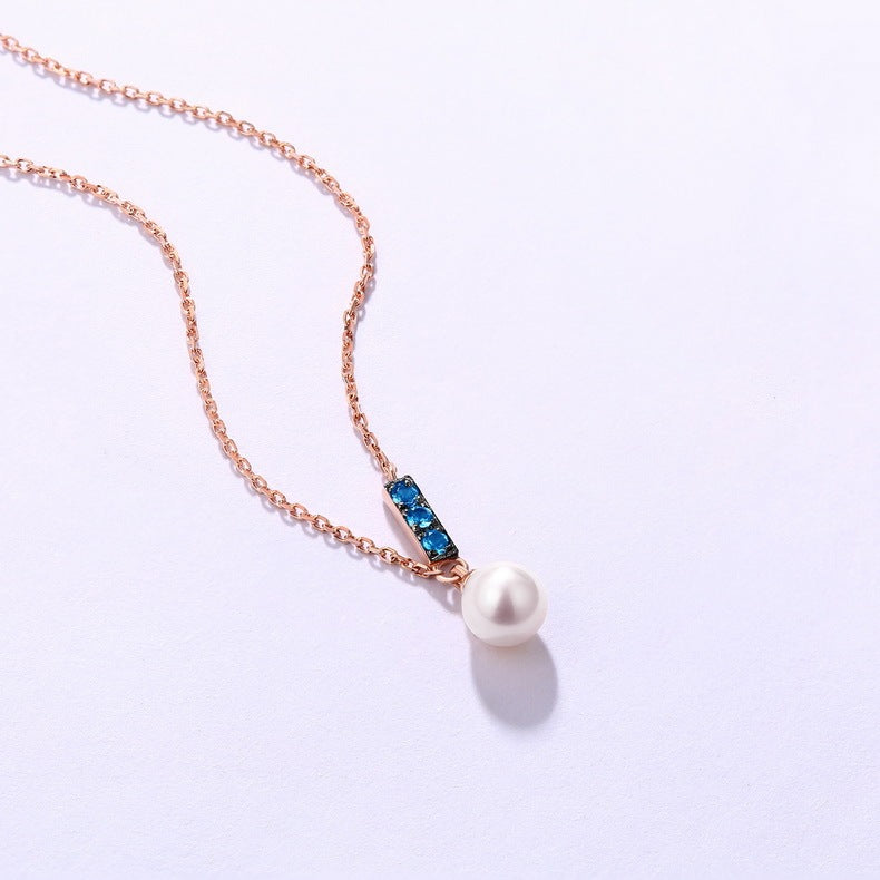 Gioielli in Oro Rosa 14K – Nuova Collana Pendente con Perla in Stile Coreano