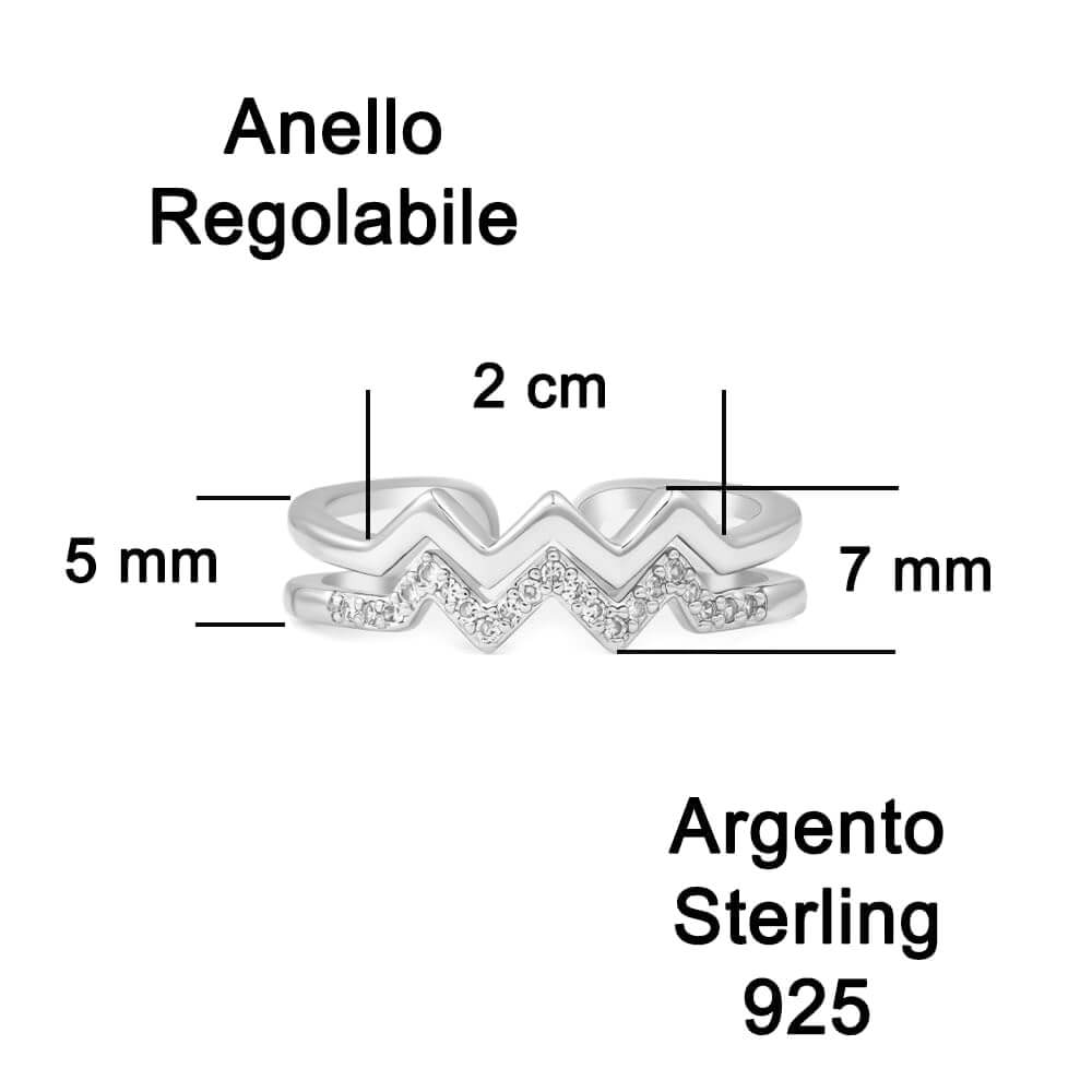 💝 Anello Argento 925 A Mia Mamma - Alti e Bassi ✨ Regalo Speciale - gioielliperfetti.it
