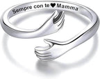 💝 Anello Argento 925 Sempre con Te Mamma ✨ Regalo Speciale Donna - gioielliperfetti.it