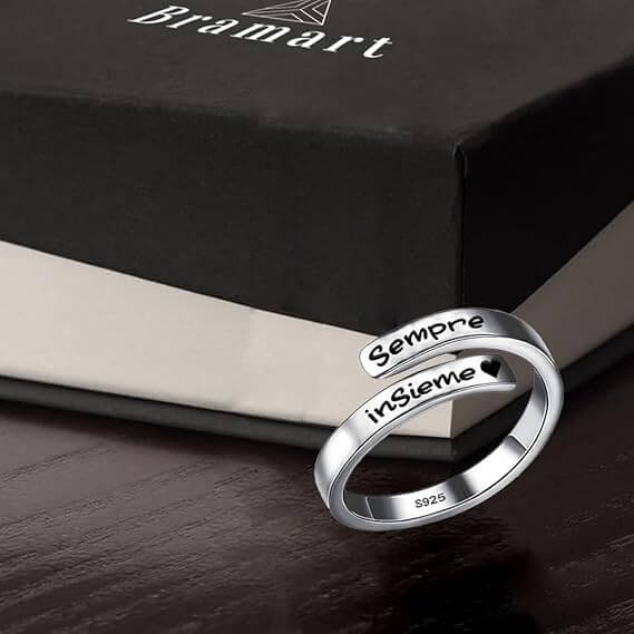 💝 anello regalo patner argento 925 - Sempre Insieme ✨ Regalo Romantico Donna - gioielliperfetti.it