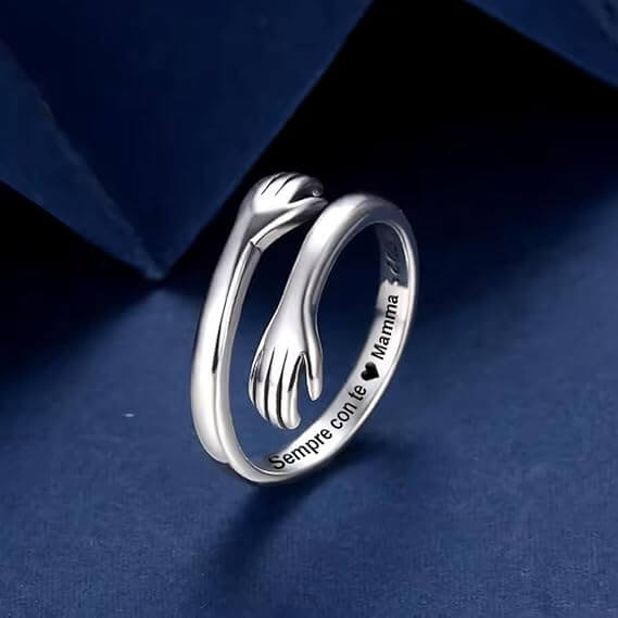 💝 Anello Argento 925 Sempre con Te Mamma ✨ Regalo Speciale Donna - gioielliperfetti.it