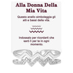 💝 Anello Argento 925 Donna Vita - Alti e Bassi ✨ Regalo Romantico - gioielliperfetti.it