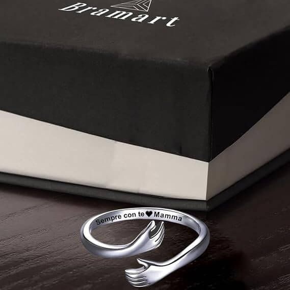 💝 Anello Argento 925 Sempre con Te Mamma ✨ Regalo Speciale Donna - gioielliperfetti.it