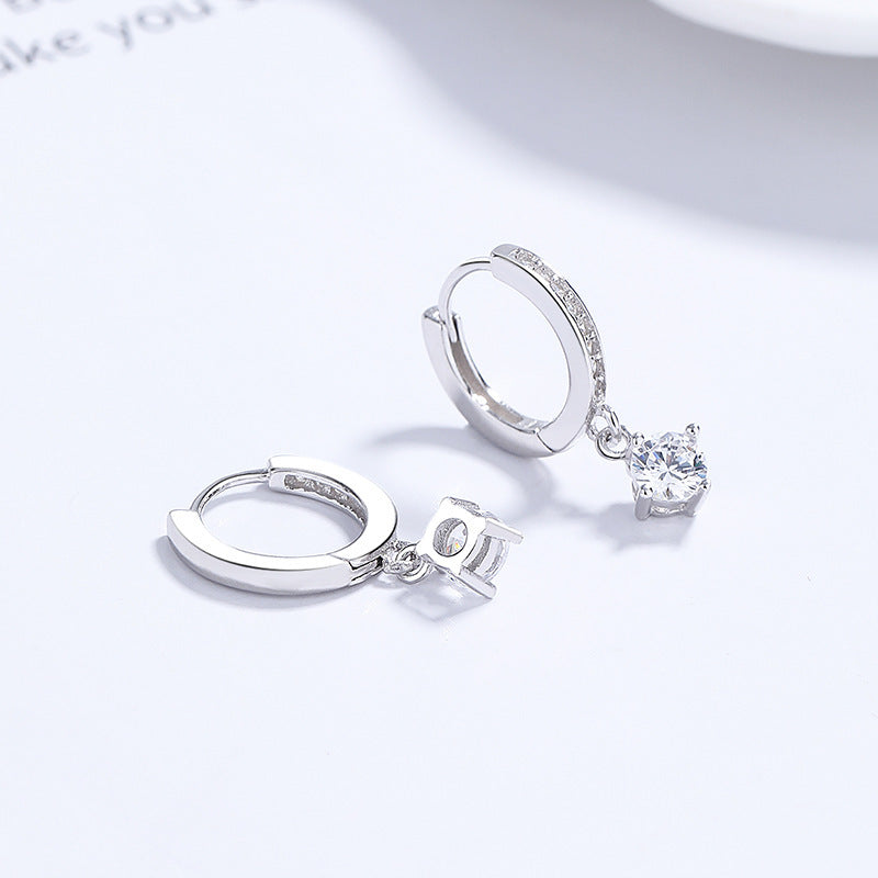 Orecchini a perno a quattro griffe in argento sterling 925 per donna