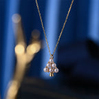Collana con Perla di Mare Incastonata con Diamanti