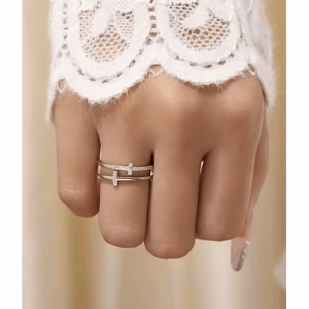 💝 Anello Donna Argento 925 Per Mia Cognata - Croce ✨ Regalo Speciale - gioielliperfetti.it