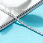 Cavigliera Singola da 2mm in Argento Sterling S925 con Zirconi