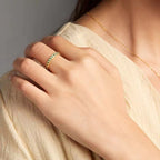 Anello da Donna in Zircone Verde