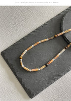 Collana da Donna con Perle d’Acqua Dolce e Occhio di Tigre