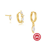 Set da 3 Pezzi in Argento Sterling S925 con Stella a Otto Punte