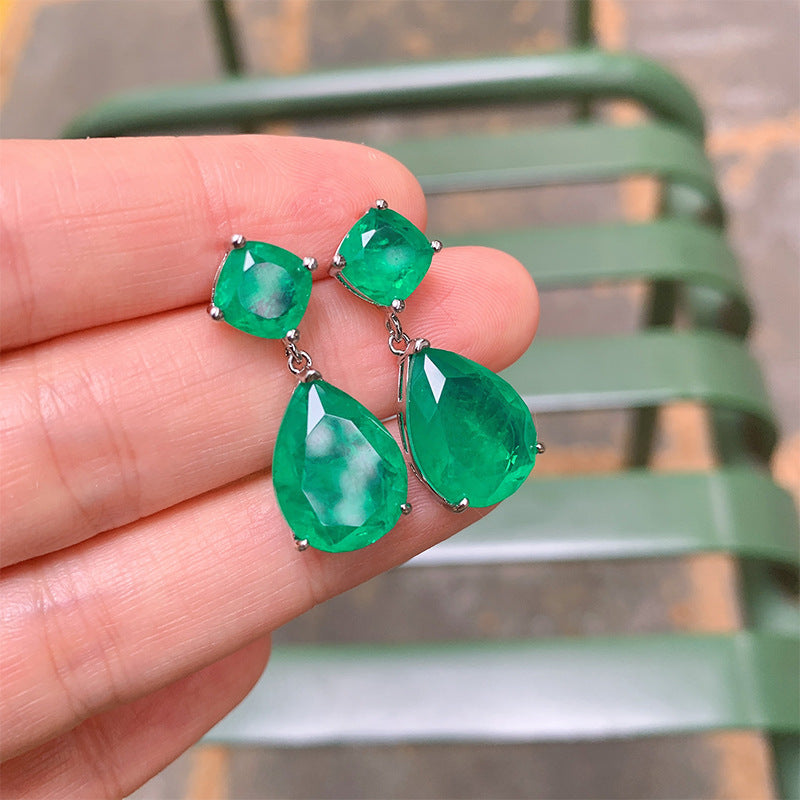 Orecchini da donna rossi e blu Paraiba