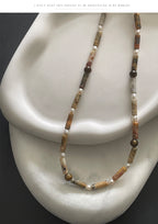 Collana da Donna con Perle d’Acqua Dolce e Occhio di Tigre