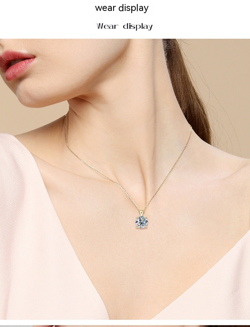 Collana in argento 925 di alta qualità placcata in oro 18 carati