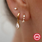 Set da 3 Pezzi in Argento Sterling S925 con Stella a Otto Punte