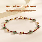 Cavigliera con Perle – Bracciale Intrecciato con Cordino Rosso