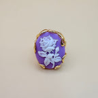 Anello Cammeo Rosa Vintage Regolabile Placcato Oro - Eleganza Retrò PARNIN RING km5m85-r3.myshopify.com