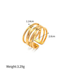Anello EDEN Regolabile - Oro 18k, Acciaio Inossidabile, Design Geometrico | gioielli perfetti Rings km5m85-r3.myshopify.com