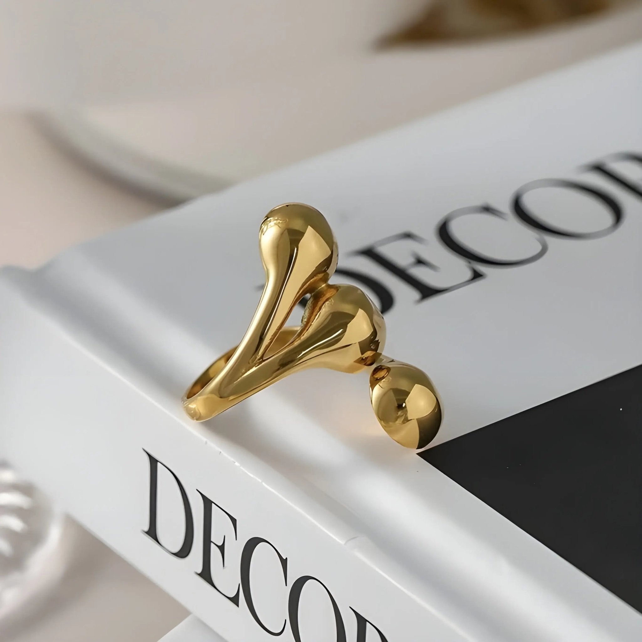 Anello Regolabile LETIZ - Acciaio Inossidabile Placcato Oro PVD | Gioielli Perfetti Rings km5m85-r3.myshopify.com