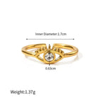 Anello ZOYA - Oro 18k, Zircone Scintillante, Regolabile | Gioielli Perfetti Rings km5m85-r3.myshopify.com