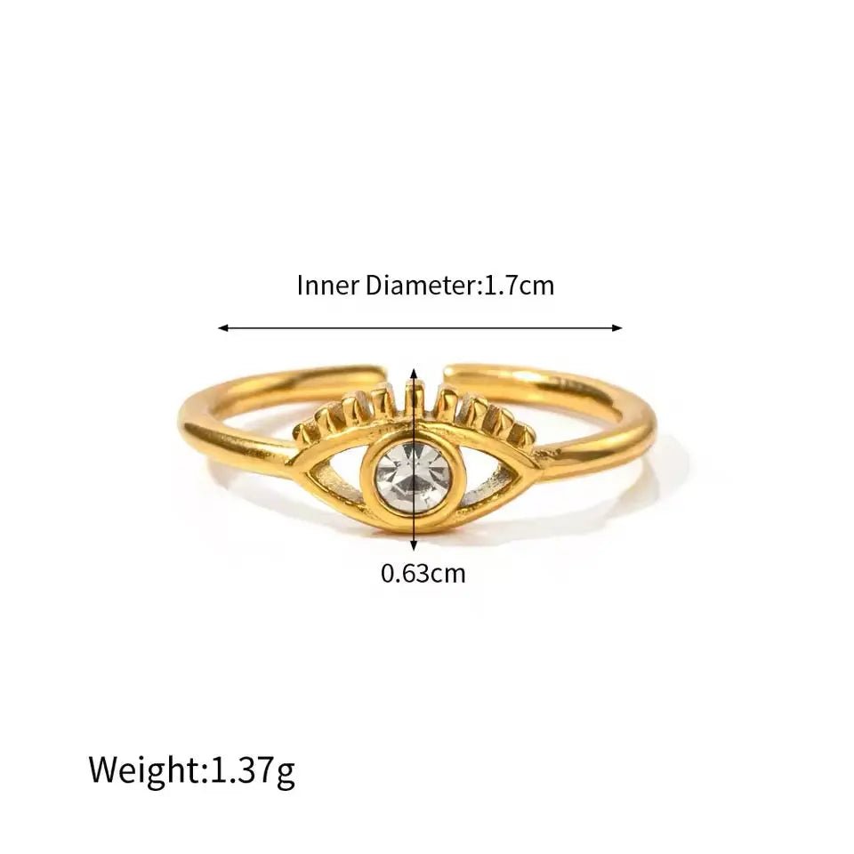 Anello ZOYA - Oro 18k, Zircone Scintillante, Regolabile | Gioielli Perfetti Rings km5m85-r3.myshopify.com