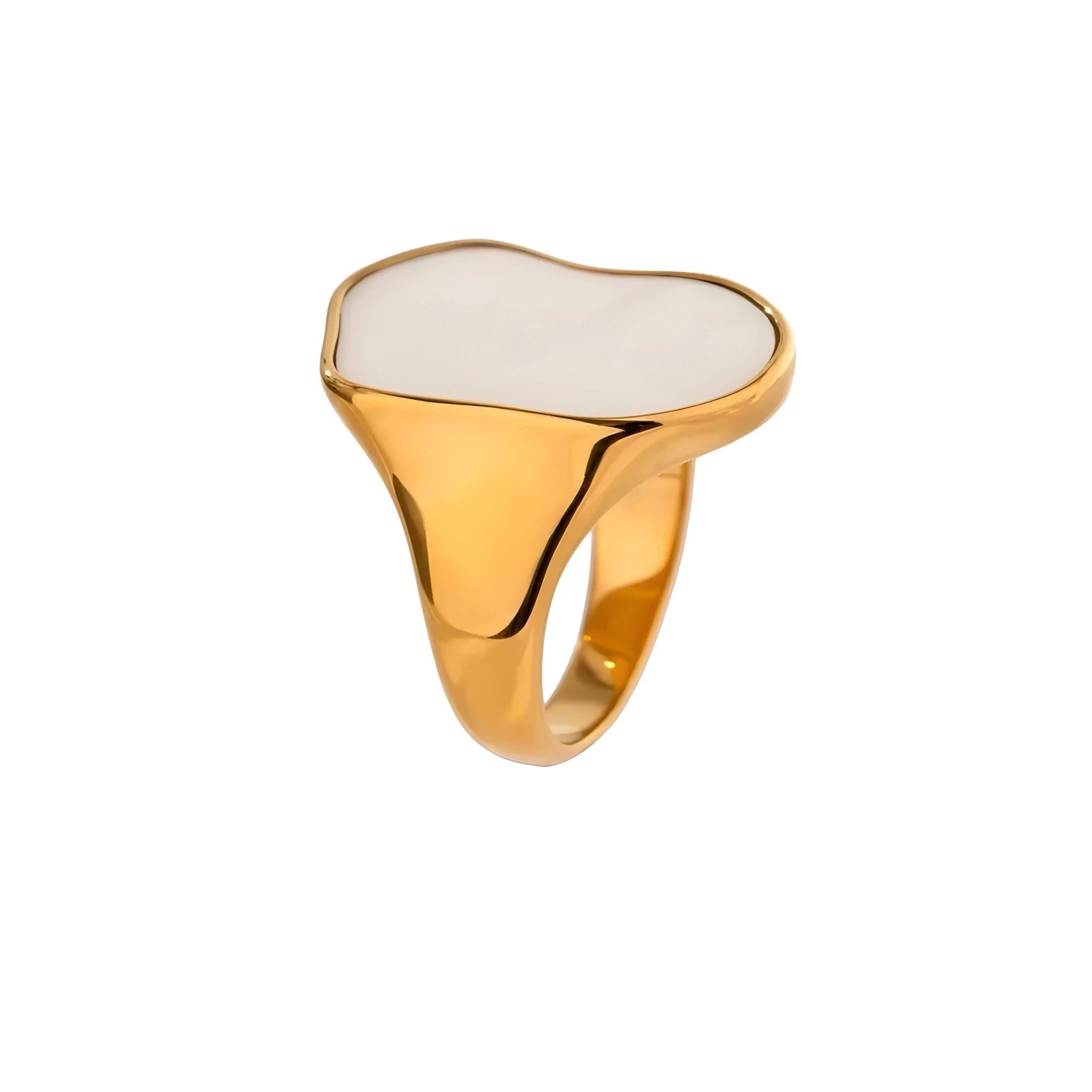 Anello acciaio placcato oro 18k | Raffinatezza e Stile | gioielli perfetti Rings km5m85-r3.myshopify.com