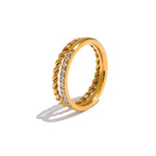 Anello acciaio placcato oro PVD 18k "LETICA" Rings km5m85-r3.myshopify.com