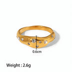 Anello acciaio placcato oro PVD 18k "LORENA" Rings km5m85-r3.myshopify.com