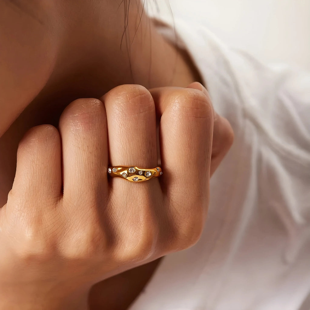 Anello acciaio placcato oro PVD 18k "LORENA" Rings km5m85-r3.myshopify.com