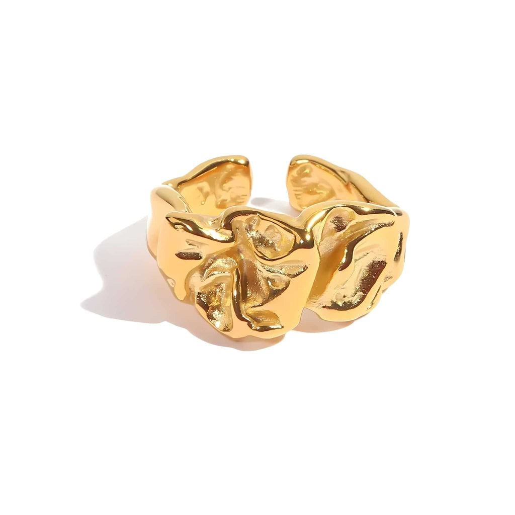 Anello acciaio placcato oro PVD 18k "MISS MILLY" Rings km5m85-r3.myshopify.com