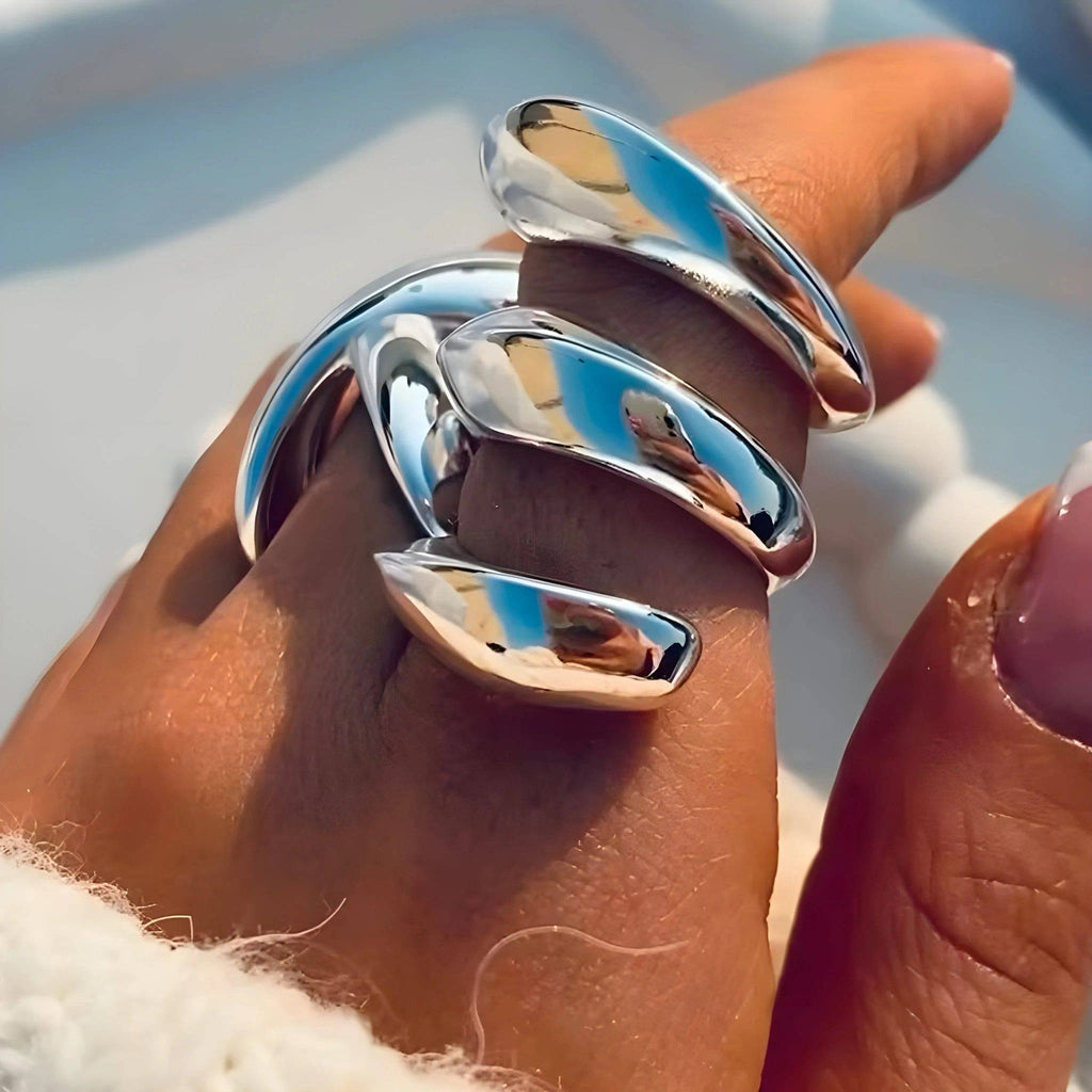 Anello acciaio placcato oro PVD 18k "VITALIN" Rings km5m85-r3.myshopify.com