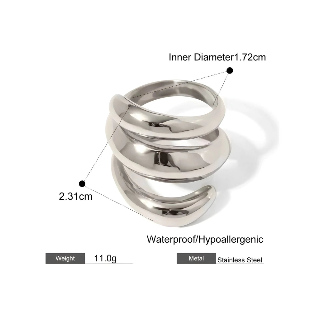 Anello acciaio placcato oro PVD 18k "VITALIN" Rings km5m85-r3.myshopify.com